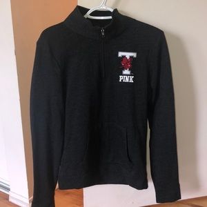 Pink Toronto quarter zip sweater